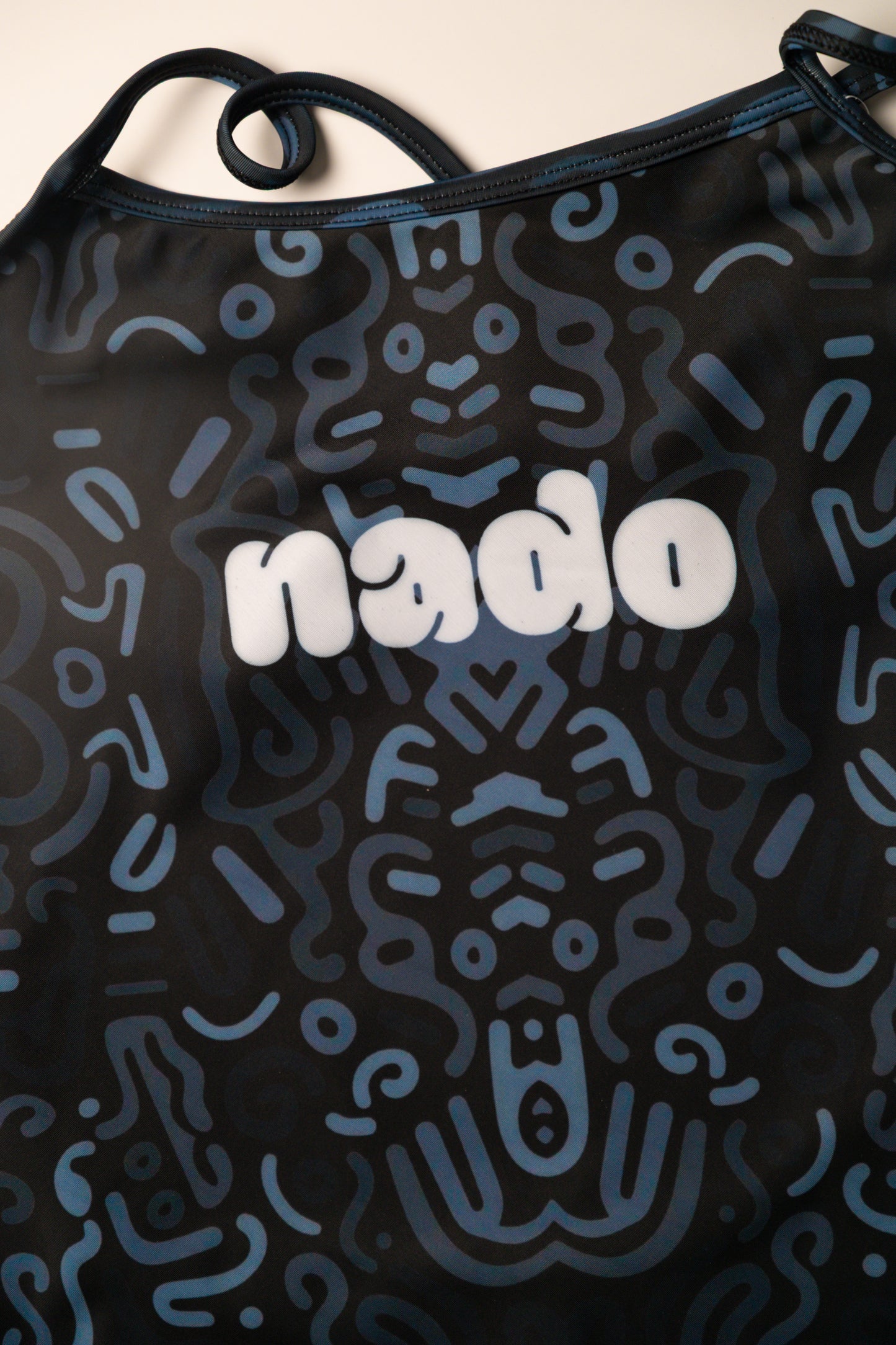 Traje de baño estampado azul
