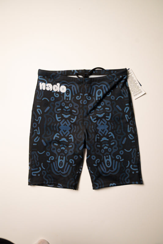 Traje de baño para adulto short estampado azul