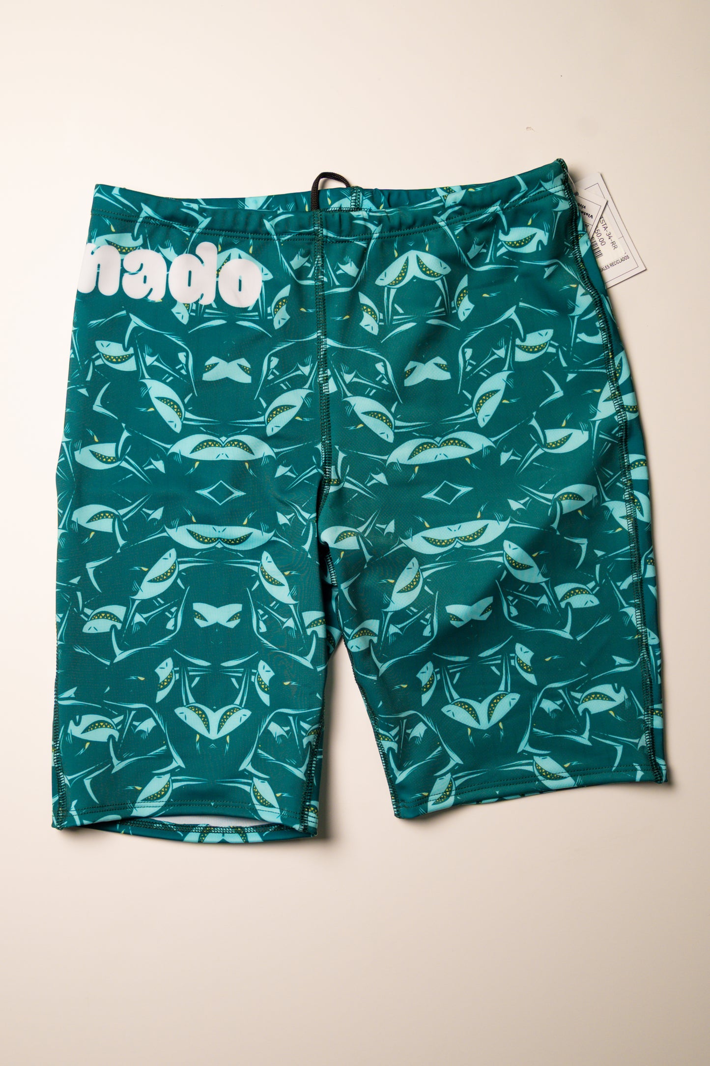 Traje de baño para niño short tiburón verde